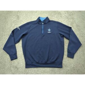 Five Star Bank Jacket Mens M Pullover‎ 1/4 Zip Fairway & Greene Golf Blue